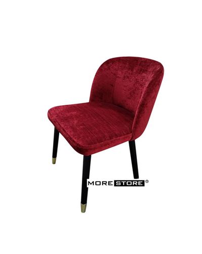 Ghế đẹp bọc nỉ nhung đỏ chân bọc thép