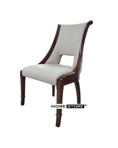  Ghế ăn gỗ tần bì bọc da tân cổ điển khoét lưng