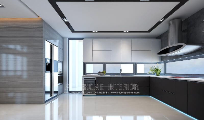 Thiết kế tủ bếp chung cư phong cách hiện đại, trẻ trung, tối giản Thiết kế tủ bếp chung cư đẹp