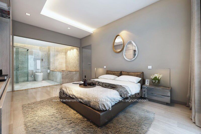 Thiết kế và sản xuất giường ngủ cốt gỗ tự nhiên bọc da bò nhập khẩu cao cấp luôn là thế mạnh hàng đầu tại Morehome