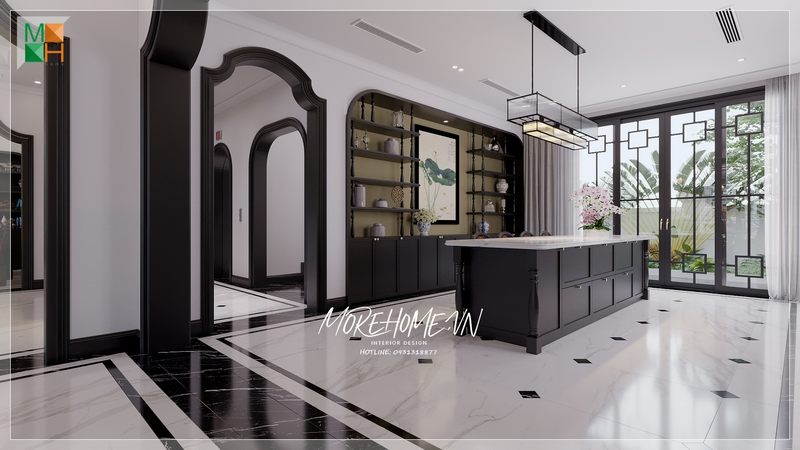 Đá lát sàn với đường vân độc đáo mang tới sức cuốn hút và ấn tượng cho không gian sống của mọi gia đình.